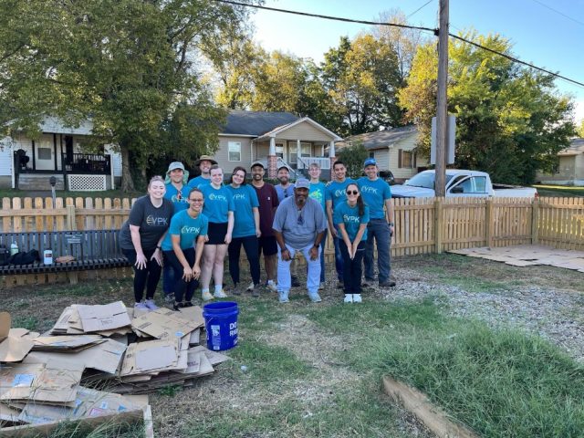 Young Professionals of Knoxville Volunteer at the Pastor Richard S. Brown Jr. Community Garden