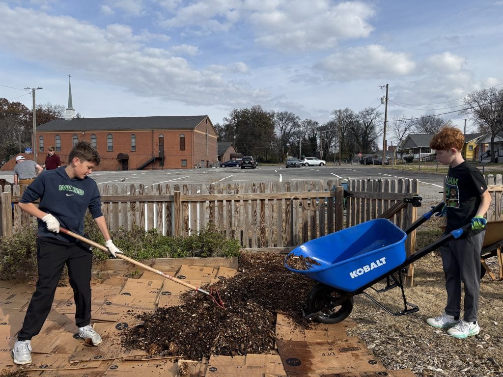BOY SCOUT TROOP 757 WORKDAY AT BROWN COMMUNITY GARDEN
