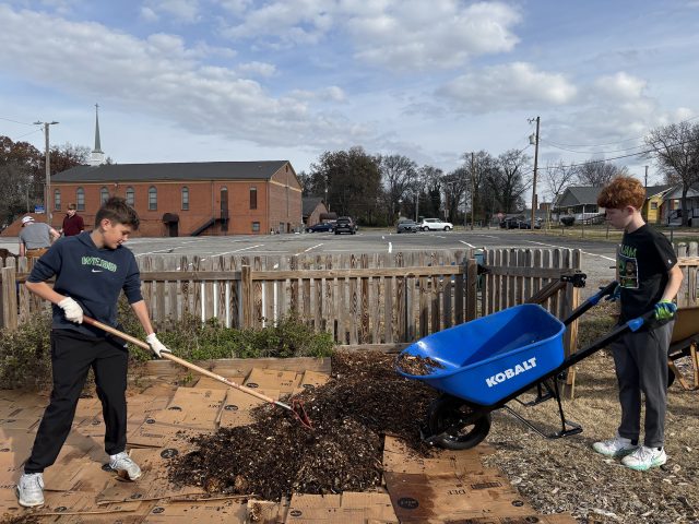 BOY SCOUT TROOP 757 WORKDAY AT BROWN COMMUNITY GARDEN