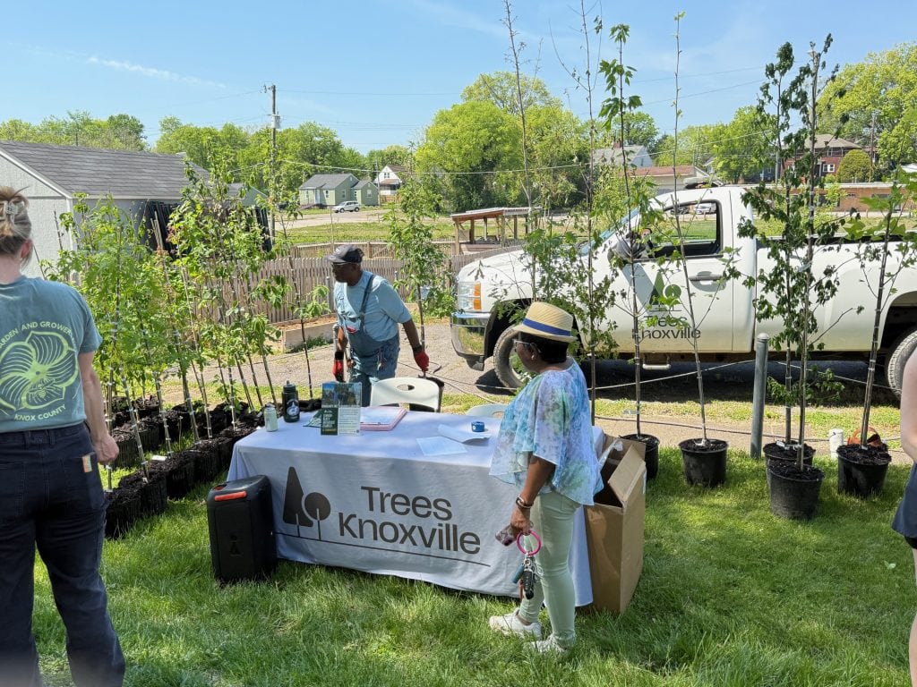 East Knoxville Neighbors and Volunteers Gather at Brown Community Garden for Tree Giveaway, Planting Workshop