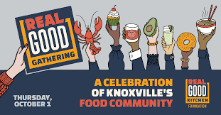 Celebration of Knox County Community Garden & Growers Alliance with diverse food and garden-themed items.